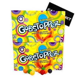 CAPTIVAMKT Jawbreakers Candy Theatre Bundle - Includes Gobstoppers Theatre Box 5 Oz (2 Pack) Wonka Candy Everlasting Gobstopper with CAPTIVAMKT Fridge Magnet