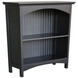 eHemco 2 Tier Bookcase with 2 Arched Supports, 29 Inches, Black