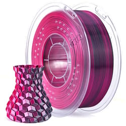 ELEGOO Silk PLA Filament 1.75mm Dual Color Black Red 1KG, Shiny 3D Printer Filament Dimensional Accuracy +/- 0.05mm, 1kg Spool(2.2lbs) Fits for Most FDM 3D Printers