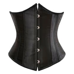 Kranchungel Underbust Corsets for Women Black Corset Top Waist Trainer Fashion Bustier Plus Size Corset