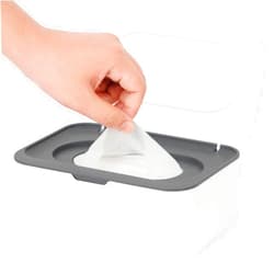 Seposeve Wipes Dispenser, Wipe Holder for Baby & Adult, Seposeve Refillable Wipe Container, Keeps Wipes Clean. Non-Slip, Easy Pull Wipes Pouch Case, (Grey)
