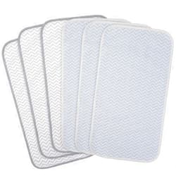 BlueSnail Ultra Soft and Absorbt Quilted Waterproof Changing Pad Liner 6pk (Gray+Blue)