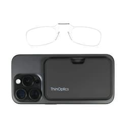 Always With You by ThinOptics Slim Reading Glasses with Case that Sticks to Your Phone - Ultra-Thin Armless Pocket Readers