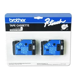 Brother 2-pack TC-10 1/2in Black On Clear Tape for Brother PT-6 8 10 12 15 20 150 170