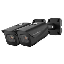 Amcrest 2-Pack UltraHD 4K (8MP) Bullet POE IP Camera, 3840x2160, 98ft NightVision, 2.8mm Lens, IP67 Weatherproof, 105° FOV, Supports up to 256GB MicroSD Recording, Black (2PACK-IP8M-2496EB-V2)