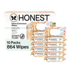 The Honest Company Hypoallergenic Multi-Use Baby Wipes for Sensitive Skin, Sunburst, 864 Count