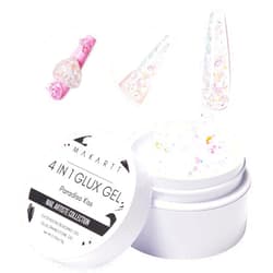 Makartt Solid Gel Builder, Glitter Hard Gels for Extension 15 ml, Non-Sticky Hand 3D Carving Sculpture Manicure, UV/LED Lamp Required Paradiso Kiss