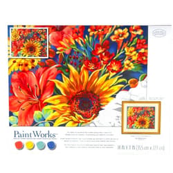 Dimensions Sunflower on Blue Paint by Number Kit for Adults and Kids, 14