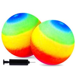LovesTown Playground Balls, 18 Inches Kickballs Dodge Ball with Pump, for Kid Toddler Indoor Outdoor Play