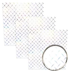 Turner Moore Edition Diamond Plate Vinyl for Cricut, 12x12 Holographic Diamond Plate Vinyl Sheets for Tumblers, Bottles, Cups, Decals, Stickers, Signs, Self-Adhesive, Permanent Silver Chrome Vinyl by Turner Moore (3-pack)