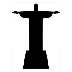 Leyland Designs Christ the Redeemer Statue Silhouette Black Icon Rio de Janeiro Brazil Travel Landmark 5