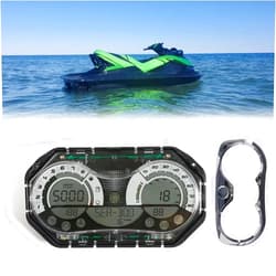 Boeeda NO Programming Required New OEM Speedometer with LCD Gauge & Chrome Bezel Compatible with Seadoo GTX RXP RXT Wake Replace# 278002144 278002270