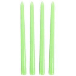 Dawhud Direct Green Dripless Scented Taper Candle 4pcs Set - Smokeless Long Wax Candles - Colored Taper Candles - Unscented Taper Candles - Candlesticks for Decor on Wedding and Festival season