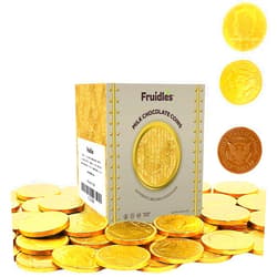 Fruidles Coins - Wrapped in Gold - Nut Free - Vault Design (Approximate 40 Coins)