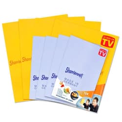 ShamWow The Original Shamwow - Super Absorbent Multi-Purpose Cleaning Shammy Chamois Towel Cloth - Holds 10X its Weight in Liquid - Machine Washable - Will Not Scratch (8 Pack: 4 Large Orange & 4 Small Blue)