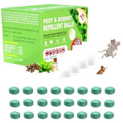 CACUTUSGO 【𝐇𝐢𝐠𝐡𝐥𝐲 𝐄𝐟𝐟𝐞𝐜𝐭𝐢𝐯𝐞】 Mouse Rodent Repellent, Peppermint Oil Mouse Balls for Rat Mice, Ant, Roach, Spider, Squirrel, Insect Control Deterrent for Indoor Outdoor, for Garden & Home-24 Pcs