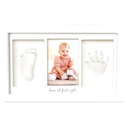 KeaBabies Baby Hand and Footprint Kit - Clay Handprint Keepsake Frame, Newborn Nursery Picture Frame, Personalized New Mom Gifts for Baby Shower & Registry (Alpine White)
