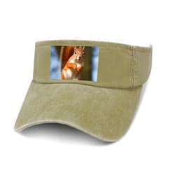 VTCTOASY Sun Visor Hat Cowboy Empty Top Sun Hat for Men Women Sunscreen Visor Cap Squirrel Funny Animal Sports Sun C