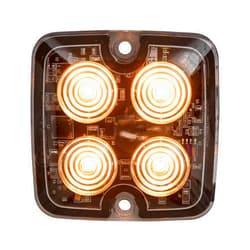 Buyers Products Company Buyers Products 8892140 Class One Ultra Thin Low Profile Square Amber LED Strobe Light, 4 Bright LEDS, 18 Flash Patterns, IPX7 Waterproof, Work Light for Tow Trucks, Service Trucks And Plow Trucks