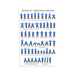 Generic Ba Duan Jin – Eight Pieces of Brocade Poster Chinese Martial Arts Tai Chi Poster1 Canvas Painting Posters And Prints Wall Art for Living Room Bedroom Decor 08x12inch(20x30cm) Unframe-style