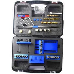 HITOMEN Adjustable Doweling Jig Kit with 5 Drill Sleeves (6/8/10mm) for Precise Dowel Hole Drilling in Woodworking