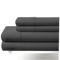 Maayu String 600 Thread Count 100% Egyptian Cotton Bedsheet Set, [4 PC Dark Grey Color, California King Size] Pure Egyp Long Staple Cotton, 600TC Soft Silky Satin Weave, Fits Upto 10
