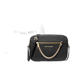 Michael Michael Kors Jet Set Large Chain Saffiano Leather Crossbody Bag Bundle with a Dust Bag.