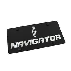 Lincoln Electric Eurosport Daytona- Compatible with -, Lincoln Navigator - Carbon Steel License Plate