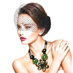 Asofelk Feather Fascinator Hat with Birdcage Veil and Hair Clip for Women - Black Mesh Tea Party Headband
