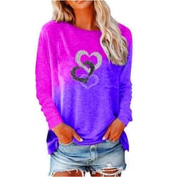 Generic Oversized Tshirts for Women Loose Fit Fall Tops Trendy Plus Size Shirts Long Sleeve Crew Neck Shirts Graphic Tees