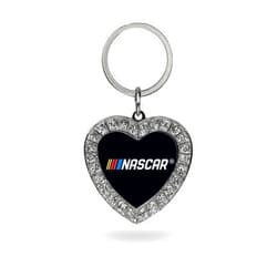 Rico Industries NASCAR Racing Rhinestone Heart Keychain