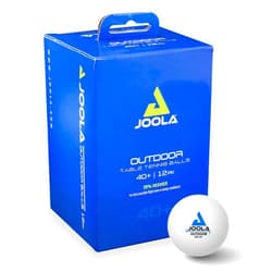 JOOLA Tischtennisbälle Outdoor - 40+ mm Tischtennis Bälle Wetterfest, Robust für Außen (6er-| 12er-Pack), Weiss