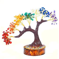 Crocon® 7 Chakra Bonsai Crystal Tree, Healing Crystals Home Decor | Spiritual Gift, Birthday Gifts Women, Mom, Sister | Housewarming Gifts New Home | Meditation Decor, Gift for Her Grandma