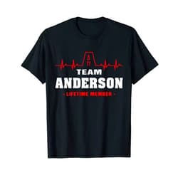Proud Anderson family Anderson Surname proud Family team Anderson lifetime member T-Shirt