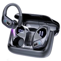 Aptkdoe Wireless Earbuds 75hrs Bluetooth 5.3 Headphone Sport, 2024 Bluetooth Earbuds Stereo Deep Bass Over Ear Bud with Earhooks, ENC Noise Cancelling Mic, IPX7 Waterproof Earphone for Workout/Running