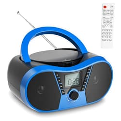Gueray CD Player Boombox with Bluetooth,Portable Stereo Sound CD Music Boombox Player Speaker with FM Radio USB MP3 Playback AUX Input Headphone Jack LCD Display,Gifts for Grandpa,Grandma,Dad,Kids