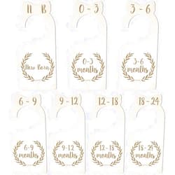 LKYUYV Premium Wood Baby Closet Dividers,Baby Clothes Organizers Home Nursery Decor,from Newborn to 24 Month,Baby Closet Organizers,Nursery Decor,Baby Clothes Organizers（7 Pieces）