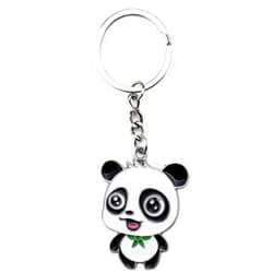 ODETOJOY Ski Panda Keychain Charm for Girls Panda Keyring Key Chains Panda Bear Winter Olympic China Souvenir (Baby Panda)