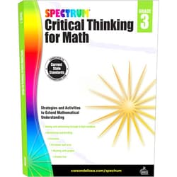 Spectrum Grade 3 Critical Thinking Math Workbook, Ages 8 to 9, Critical Thinking 3rd Grade Math, Multiplication and Division, Addition and Subtraction with 4-Digit Numbers - 128 Pages