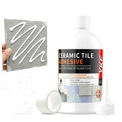 YKF Heavy Duty Tile Adhesive & Repair Glue (10.5oz) – Strong Bonding Kit for Loose Ceramic, Porcelain & Stone – Instant Fix for Hollow Floors & Walls – Easy Squeeze, No-Mess Application