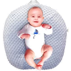 BlueSnail Strechy Minky Newborn Lounger Cover, Removable and Ultra Soft Sung Fitted Baby Lounger Slipcover (1 Pack,Gray)