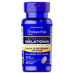 Puritan's Pride Bi-Layered Melatonin 5 mg -60 Tablets