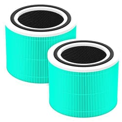 ISingo 2 Pack Core 300 Replacement Filter for LEVOIT Core 300 and Core 300S Air Purifier, 3-in-1 Core 300 Toxin Absorber Filter Efficiency Activated Carbon Filtration System, Core 300-RF-TX