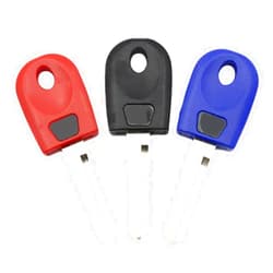Gmobi Motorcycle Blank Keys Uncut Blades Compatible with Ducati 600 696 748 749 750 796 950 996 998 999 1098 1199 M400 M600,Black Blue Red