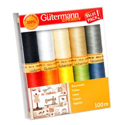 Gütermann Creativ 10 Reels of 100% Cotton, Multi-Coloured