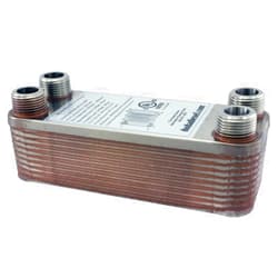 Duda Energy HX1220:M34 B3-12A 20 Plate Stainless Steel Heat Exchanger with 3/4
