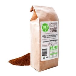 Tiny Footprint Coffee - Peru, Medium Roast, USDA Organic Ground Coffee, Fair Trade Certified - 16 Ounce