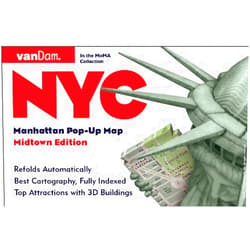 By Stephan Van Dam (Author, Editor, Illustrator), illustrator (Author), Editor (Author) & 0 more NYC Pop-Up Map by VanDam - Patented, laminated pocket city street map of Manhattan w/ all attractions, museums, sights, hotels, Broadway theaters & ... - 2024 Edition - Folded Map, January 10, 2024
