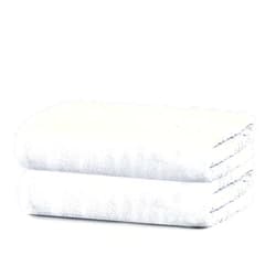BLUSPEAR Cotton Small White Bath Towels Bulk 20 x 40 |2 Pack Economy Multipurpose Cheap Towels for Hotel, Sauna, Pool, Gym, Spa | Highly Absorbent & Quick Drying Hotel Towel for Bathroom.