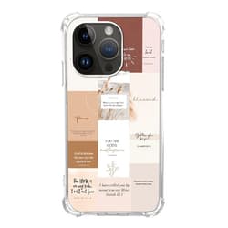 Joktruay God Verses Collage Phone Case Compatible with iPhone 15 Pro Max, Aesthetics God Quotation Collage Teen Girl Boy Silicone Shockproof TPU Bumper Case for iPhone 15 Pro Max